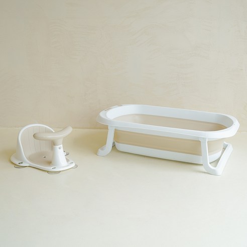 편안하고 안전한 아기 목욕을 위한 말랑하니 접이식 욕조 세트