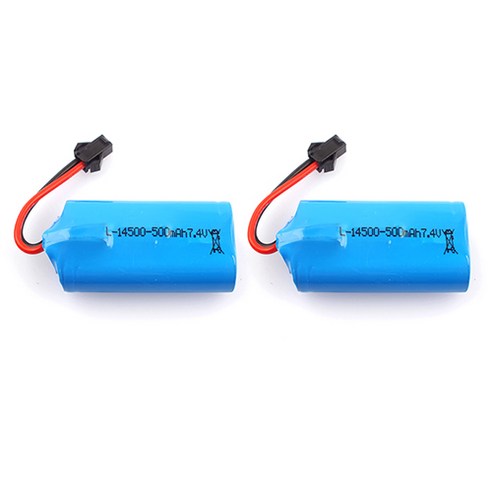 밀리터리 트럭 7.4v 2S 리튬이온 배터리 500mAh MXT110129, 혼합색상, 2개