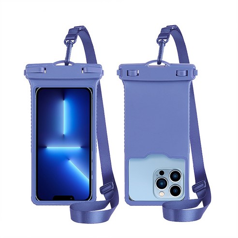 팡셀러 밀착 물놀이 터치 핸드폰 방수팩, 블루, 1개