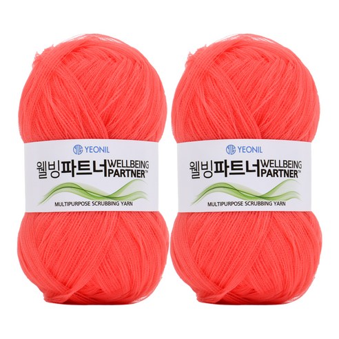 브랜드얀 웰빙파트너 뜨개실 2p, 로투스핑크