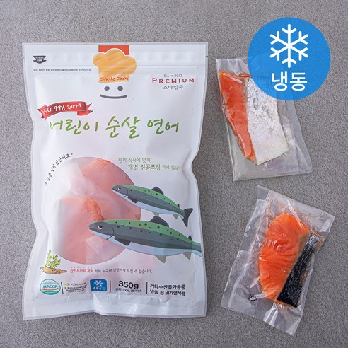 스마일쿡 어린이 순살 연어 (냉동), 350g, 1개