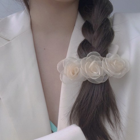 해피제이 플라워 꽃송이 집게 핀