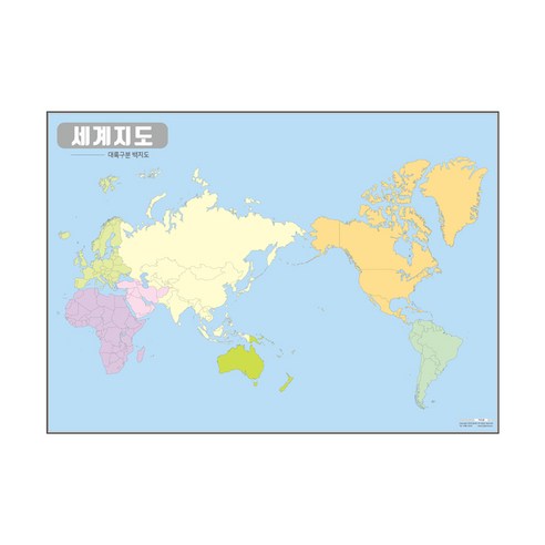 지도닷컴 세계지도 대륙구분 백지도 양면코팅형 210 x 150 cm, 1개