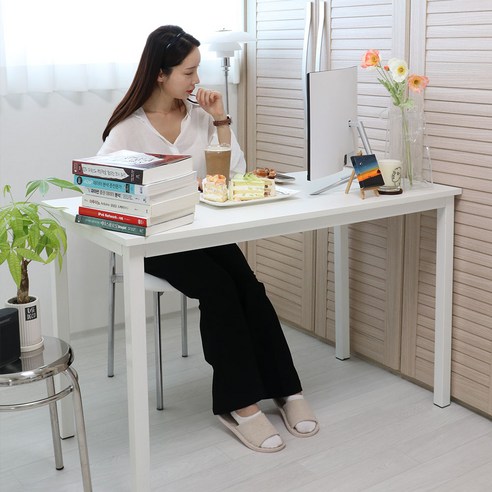 가구느낌 준테이블 1000 x 600 x 760 mm, 화이트