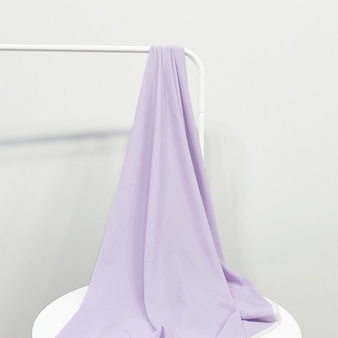 나비손길 두툼한 컬러 인터록 마감 쉬폰 원단, 107라일락