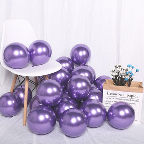 윰스 파티 라운드풍선 30cm, 퍼플, 50개
