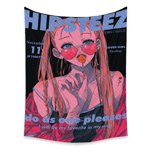 만화 여자캐릭터 벽장식 패브릭 포스터, 20
