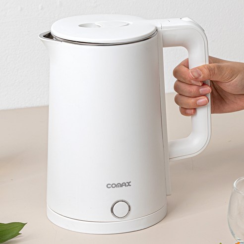 보온과 편리함을 위한 최고의 선택: 코멕스 이중단열 무선 전기포트 2L