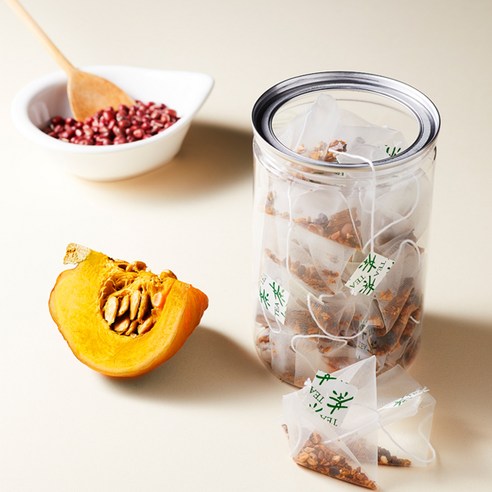 모닝풀 티톡티톡 쏙쏙티 호박팥차 + 챌린지 티백 보틀 500ml, 2g, 30개입, 1세트