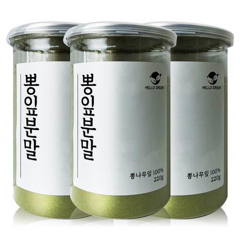 헬로우그린 국내산 뽕잎분말, 3개, 220g