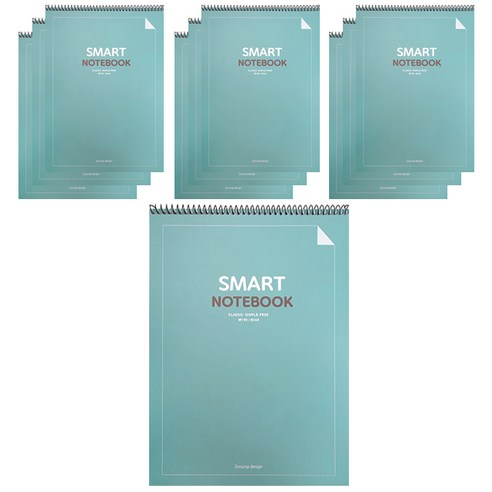 투영디자인 1500 상철 스마트 유선노트, 피콕그린, 10개