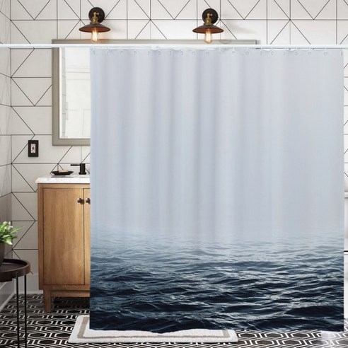 카리스 아마존 디지털 욕실 샤워커튼 A04 200 x 200 cm, 1개