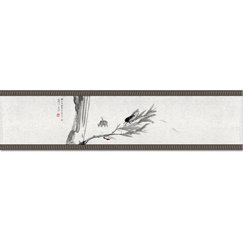 빈테리어 전통 수묵화 테이블 러너, 07, 32 x 190 cm