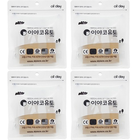이야코 소프트 유토 유아용 클레이 4p, 200g