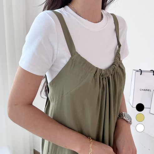 세컨그라운드 여성용 슬림 스판 반팔 티셔츠