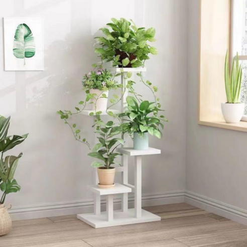 좁은 베란다, 모스터 4단 화분 정리대로 초록빛 공간을!