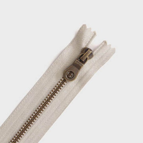 YKK 프리미엄 5호 마블 앤틱지퍼 W573 40cm, 1개, 크림베이지