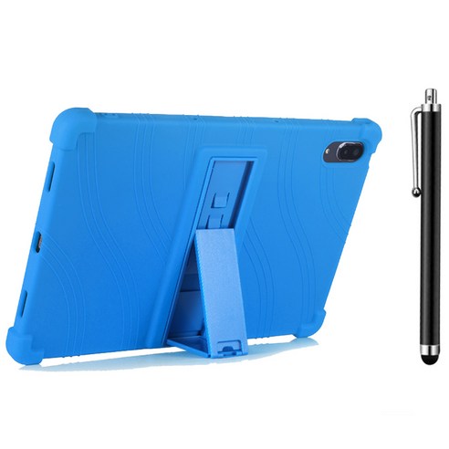 컬러 하우징 범퍼 거치대 케이스 TB-J706F/J706L/J706N + 터치펜, BLUE