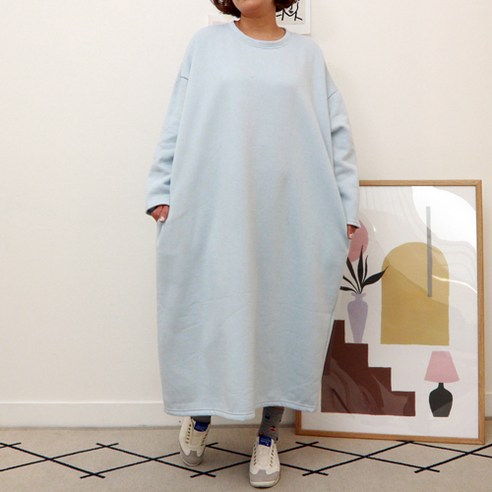 후니네 마들 빅사이즈 임산부 기모 원피스