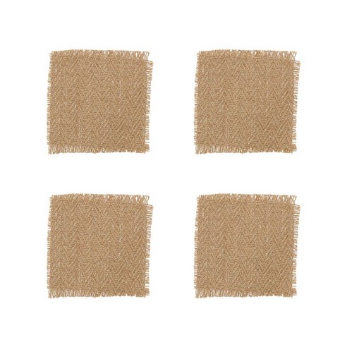 대한 린넨 황마 티코스터 4p, D타입