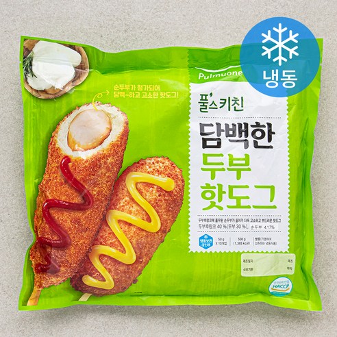 풀스키친 담백한 두부핫도그 (냉동), 50g, 10개입, 1개