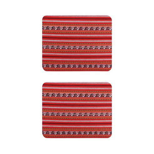 에스닉 보헤미안 보타패턴 캔버스 폴리 마우스 패드 23 x 19 cm, 33, 2개