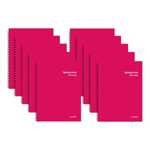 스튜디오에잇 중고생 스프링 노트, 핑크, 10개