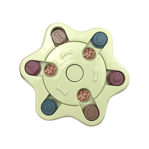 강아지 IQ 퍼즐 노즈워 크장난감 꽃모양 25cm, 초록, 1개