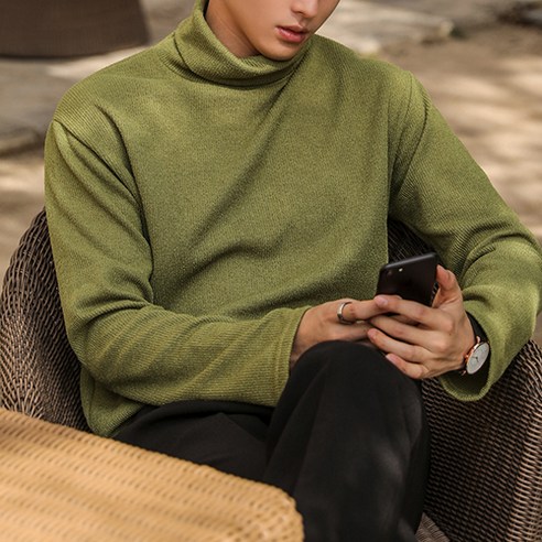 맨타임 남성용 QZA 12컬러 마일드 기본 폴라 티셔츠