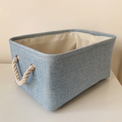 코튼로프 의류 및 다용도 물품 보관함, 블루, L(40 x 30 x 19 cm), 1개