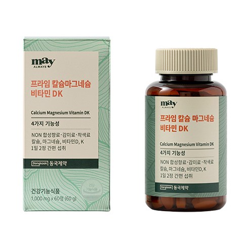 동국제약 프라임 칼슘 마그네슘 비타민 DK 60g, 60정, 1개