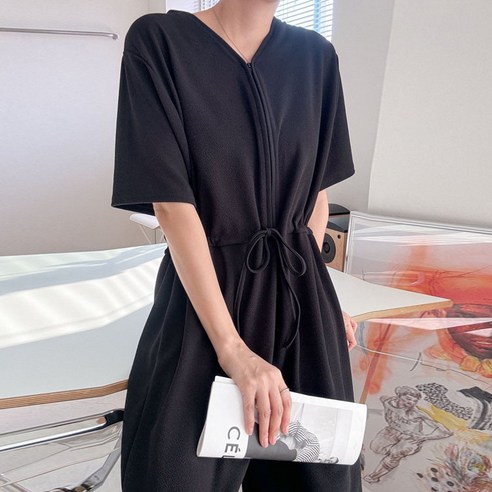 보리맘 리버 여름 반팔 와이드 점프수트 수유복 R430