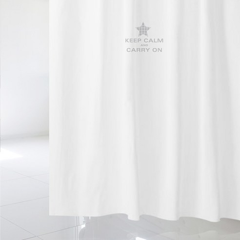 수풀 샤워 커튼 북유럽 스타일 sc395 S 1520 x 1880 mm + 스테인리스 고리 12p + 화이트 커튼봉 풀세트, 1세트, 멀티(혼합)컬러
