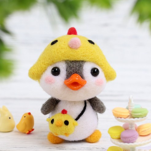 Healingcare 펠트 실 바늘 DIY 세트, 1세트, 24 펭귄 치킨