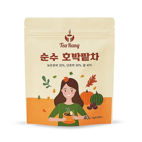 티랑 순수 호박팥차, 2g, 20개