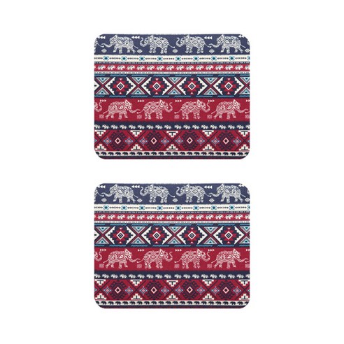 에스닉 보헤미안 보타패턴 캔버스 폴리 마우스 패드 23 x 19 cm, 05, 2개