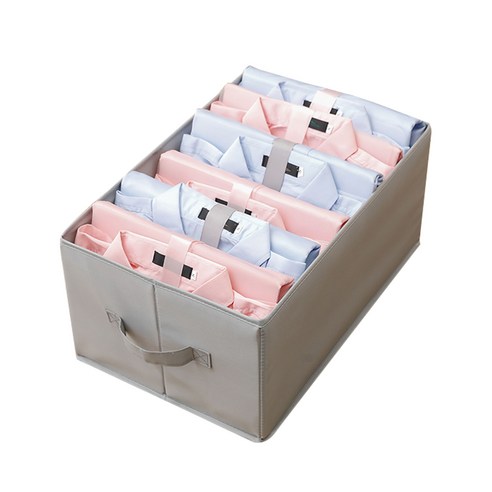 하늬통상 옥스포드 칸막이 의류 대형 6칸 정리함, 그레이, 1개