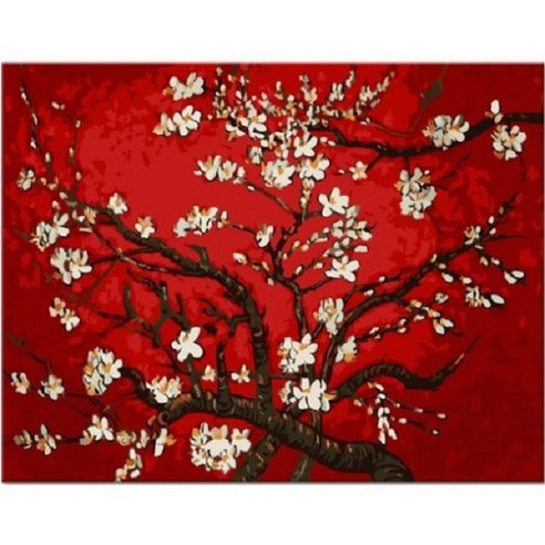 모모픽스페인팅 DIY 명화그리기 세트 40 x 50 cm, 고흐 붉은 아몬드나무, 1개