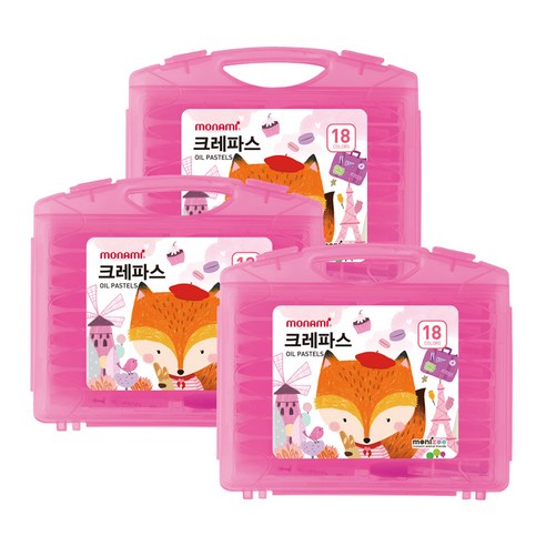 모니주 가방 크레파스 핑크, 18색, 3개