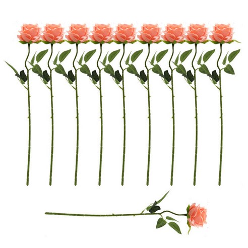 ABM 한송이 장미꽃 10p, 핑크