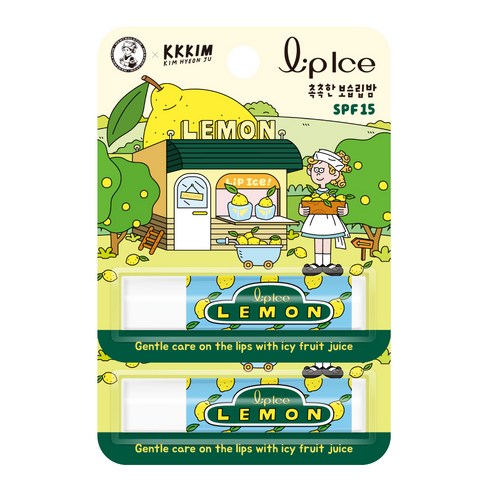멘소래담 KKKIM 립아이스 레몬 립밤, 2개, 레몬향