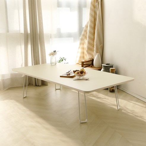 트리팜 PET 라운드 슈퍼매트 테이블 1200 x 600 mm, 파우더 베이지