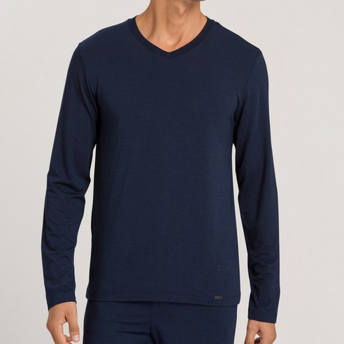 [HANRO 정품]한로 남성용 Casuals 긴팔 브이넥 셔츠 75036