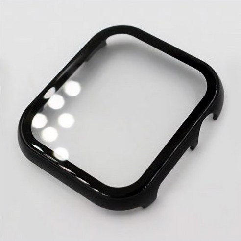 알피나케이스 애플워치 강화 유리 메탈 케이스 42mm, 블랙