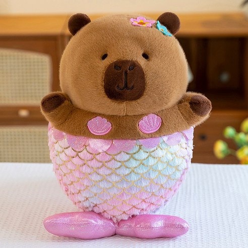 카피바라 인형, 35cm, 인어공주, 1개