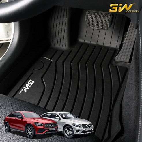 3W 에코라이너 FULL TPE 3D 카매트, 블랙, 벤츠 GLC (X253) / 쿠페 호환가능 2016.1 ~ 2019.12