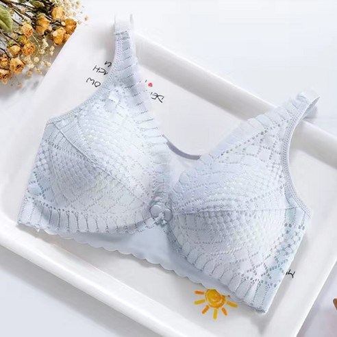 소니오 물결 메쉬 레이스 똑딱이 수유브라