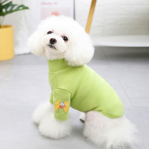 인뮤즈펫 강아지 화사하개 귀엽 티셔츠, 그린