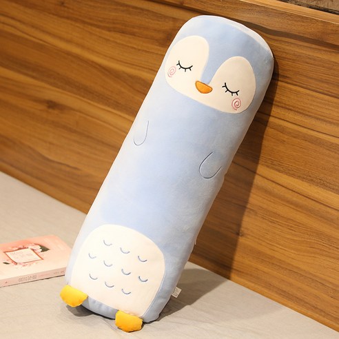 순잠 벨라 시리즈 동물 롱베개, 블루펭귄