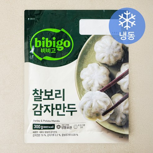 비비고 찰보리 감자만두 (냉동), 300g, 1개